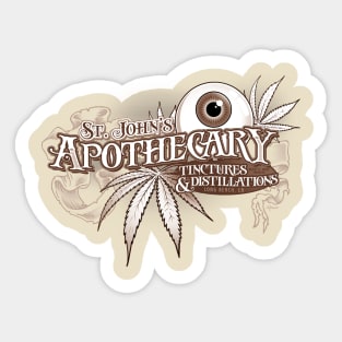 St. John's Apothecary-Sepia Sticker